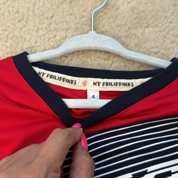 Toddler Boys "Pilipinas" Red and Blue T-Shirt - Size 4 - Picture 3 of 5